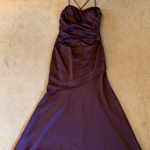 David’s Bridal Dark Purple Prom/Bridesmaid Gown